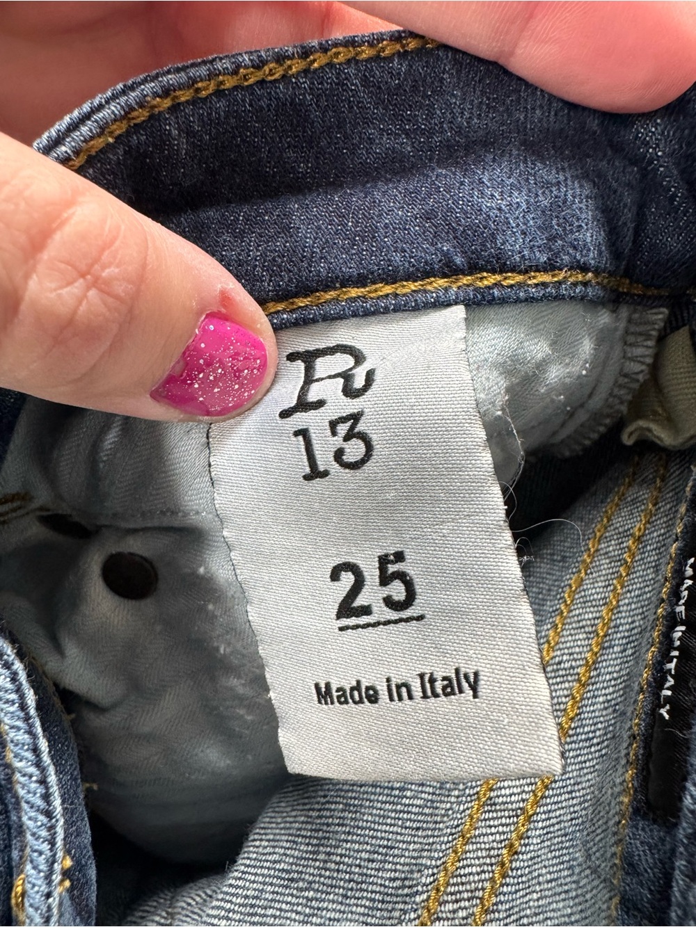 R13 Boy Skinny Jeans in Berlin Blue Women’s Size 25 - Picture 7 of 14